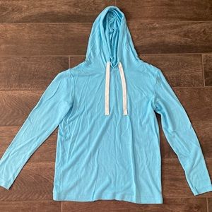 Turquoise Drawstring Boyfriend Hoodie